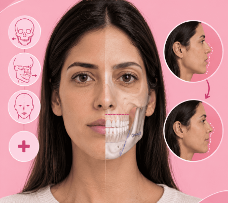 Infografía médica de armonización facial